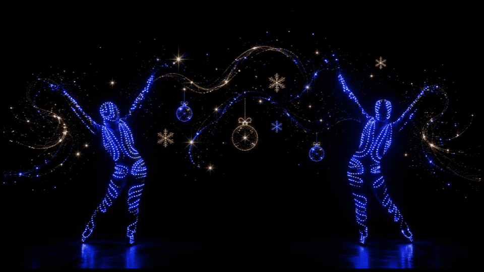 Como é o espetáculo Brilho de Natal by LightWire?